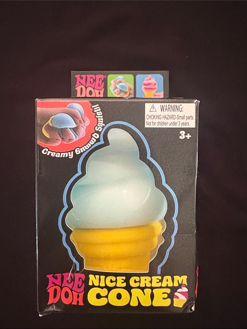 Ice Cream Cone Squishy Toy - Blue  & Yellow READ DESCRIPTION